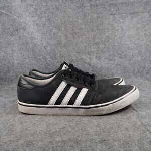Adidas Shoes Mens 11.5 Casual Daily Sneakers Black Canvas Lifestyle Trainers